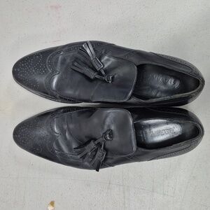 Bally Chamos Men sz 11D Blk Tassel Loafer 120-25